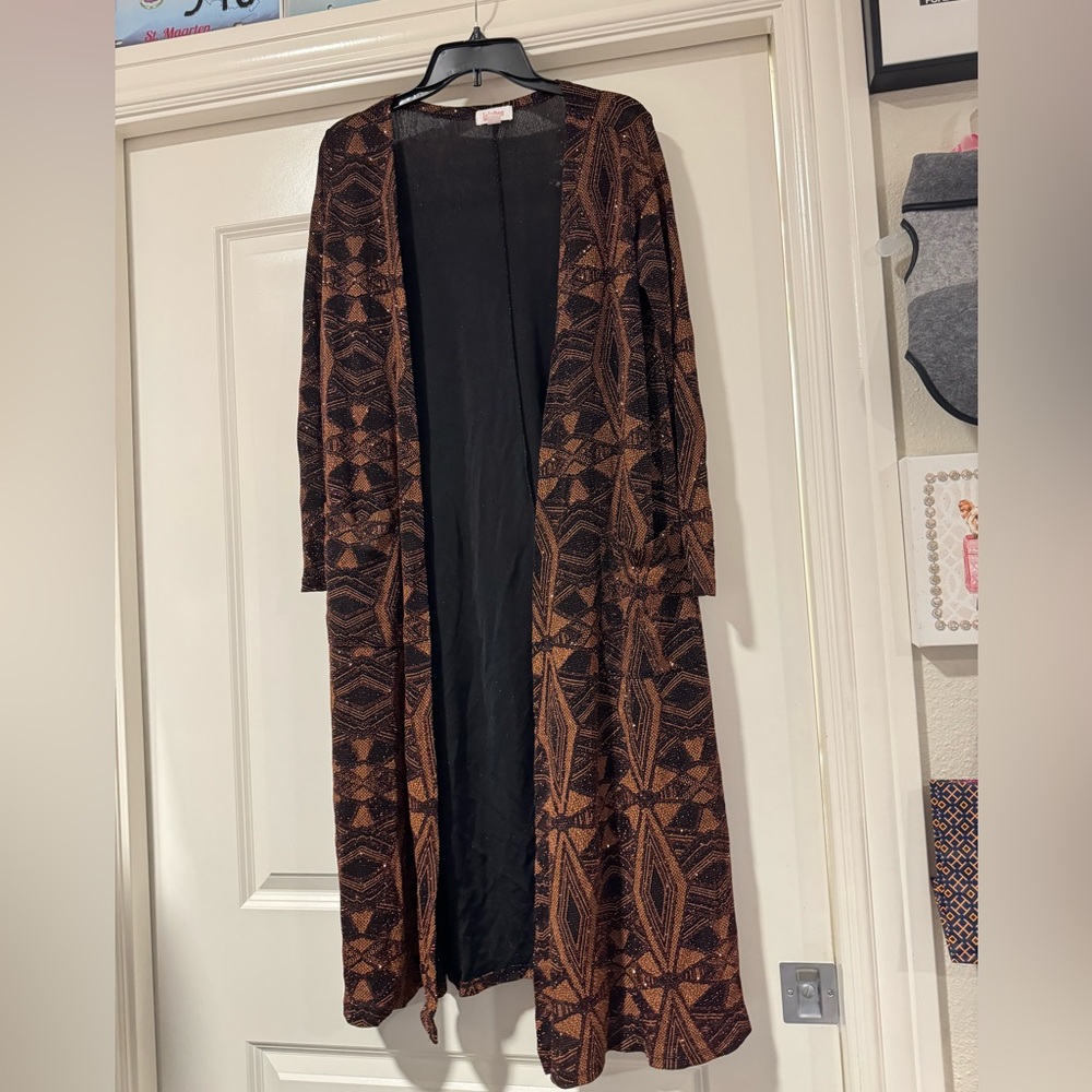 Lularoe Sarah from the Elegant Collection Black & Copper Small